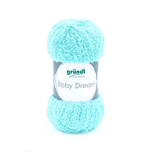 Gründl Wolle Baby Dream (kuscheliges Strick- & Häkelgarn aus 100 % Polyester, 50 g / 136 m, Nadelstärke: 5 - 6, 1 x 50 g), mint von Gründl