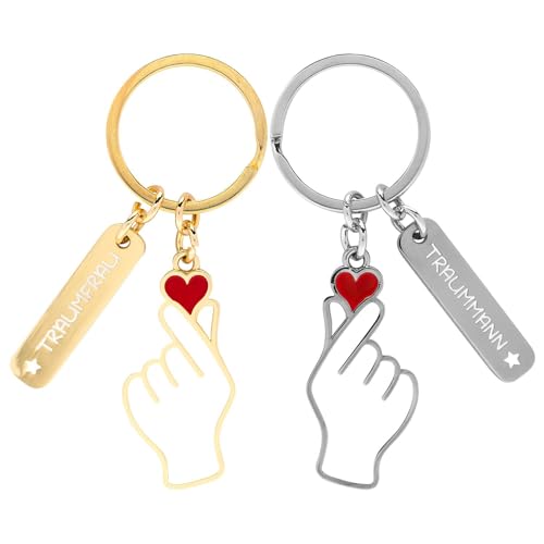 GRUSS & CO Schlüsselanhänger-Set Taumfrau & Traummann: 2 zueinander passende Schlüsselanhänger, im Set auf Einer Headerkarte GRUSS & CO Schlüsselanhänger-Set Taumfrau & Traummann: 2 zueinander passende Schlüsselanhänger, im Set auf Einer Headerkarte von GRUSS & CO