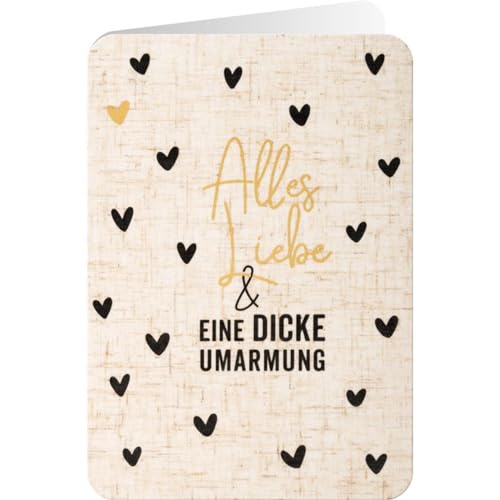 GRUSS & CO Sheepworld, 91448 - Klappkarte, Leinen, Nr. 24, Geburtstag, Alles Liebe & eine Dicke Umarmung, mit Umschlag, beige, 16,5cm x 11,5cm GRUSS & CO Sheepworld, 91448 - Klappkarte, Leinen, Nr. 24, Geburtstag, Alles Liebe & eine Dicke Umarmung, mit Umschlag, beige, 16,5cm x 11,5cm von GRUSS & CO