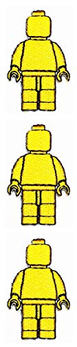 Set 3 Stück Mini Klein Gelb Most Accurate Mr Robot Cute Cartoon Embroidered Iron On Patches Craft Repair Embroidery Patch Applique DIY Clothing T-Shirt Polo Rucksäcke Cap Kostüm Set 3 Stück Mini Klein Gelb Most Accurate Mr Robot Cute Cartoon Embroidered Iron On Patches Craft Repair Embroidery Patch Applique DIY Clothing T-Shirt Polo Rucksäcke Cap Kostüm von GS912 Mini Small Cartoon Patches
