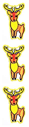 Set 3 Stück Mini Kleine Weihnachten Rentier Hirsch Cartoon bestickte Bügelbilder Handwerk Reparatur Stickerei Patch Applikation DIY Kleidung T-Shirt Polo Rucksäcke Kappe Kostüm Set 3 Stück Mini Kleine Weihnachten Rentier Hirsch Cartoon bestickte Bügelbilder Handwerk Reparatur Stickerei Patch Applikation DIY Kleidung T-Shirt Polo Rucksäcke Kappe Kostüm von GS912 Mini Small Cartoon Patches