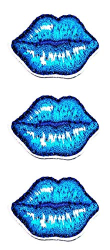 Set 3 Stück Mini kleine Damen Sexy blaue Lippen Mund Cartoon Stickerei Abzeichen Aufbügler Aufnäher Logo Jeans Jacke Polo T-Shirt Hut Rucksäcke für Kinder Kinder Set 3 Stück Mini kleine Damen Sexy blaue Lippen Mund Cartoon Stickerei Abzeichen Aufbügler Aufnäher Logo Jeans Jacke Polo T-Shirt Hut Rucksäcke für Kinder Kinder von GS912 Mini Small Cartoon Patches