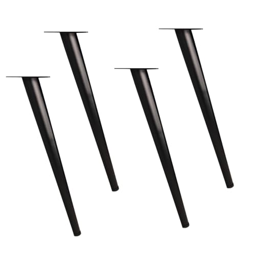 GSATREY Regulierbare Tischbeine, 4er Set Tischbeine Metall,Schwarz Tischfuß Höhenverstellbar, Kegel Möbelbeine, Robustes Eisenmaterial, Für Couchtisch, Schreibtisch, Nachttisch, Bank(72cm/28.3in) von GSATREY