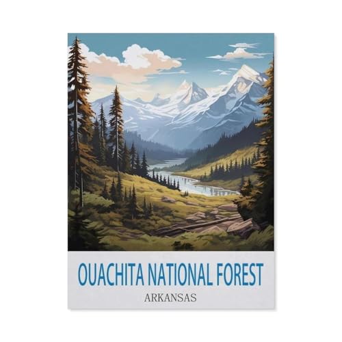 DIY Malen nach Zahlen，Ouachita National Forest, Arkansas, Vereinigten Staaten，diy malen nach zahlen erwachsene landsch Mit Pinsel und Acrylfarbe Erwachsenenfarbe nach Zahlen Kits Kunst（50x60cm）-P14 von GSBRSNTS