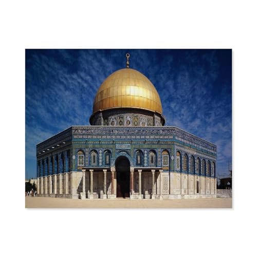 GSBRSNTS 5D DIY Diamond Painting Set，Al-Aqsa-Moschee in der Altstadt von Jerusalem，Runder Diamant Kreuzstich, Mosaik Raumdekoration Malerei(50 x 60 cm/19.68 x 23.62 Zoll)-C4 von GSBRSNTS