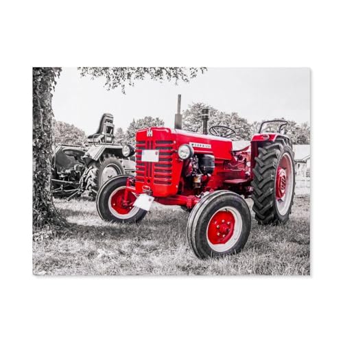 GSBRSNTS DIY 5D Diamond Painting，Oldtimer Trecker，Round Diamond Cross Stitch, Used for Room Decoration(50 x 60 cm/19.68 x 23.62 Zoll)-G32 von GSBRSNTS