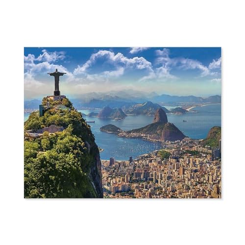 GSBRSNTS DIY 5D Diamond Painting，Rio de Janeiro, Brasilien，Round Diamond Cross Stitch, Used for Room Decoration(40 x 50 cm/15.74 x 19.68 Zoll)-D52 von GSBRSNTS