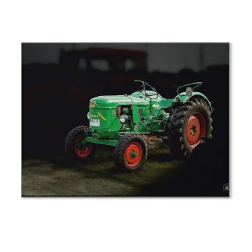 GSBRSNTS DIY 5D Diamond Painting Cross Stitch，Oldtimer Traktor，Round Drill Arts Diamond Embroidery Rhinestones Painting Beadwork（50 x 60 cm/19.68 x 23.62 Zoll）-AE78 von GSBRSNTS