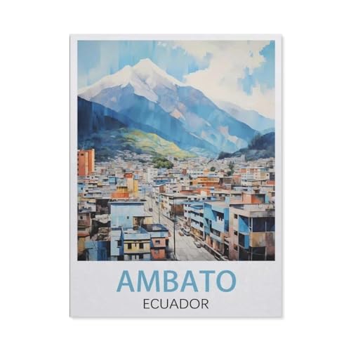GSBRSNTS DIY Malen nach Zahlen，Ambato, Ecuador，diy malen nach zahlen erwachsene landsch Mit Pinsel und Acrylfarbe Erwachsenenfarbe nach Zahlen Kits Kunst（40x50cm） 15.7x19.6 Zoll-U54 von GSBRSNTS