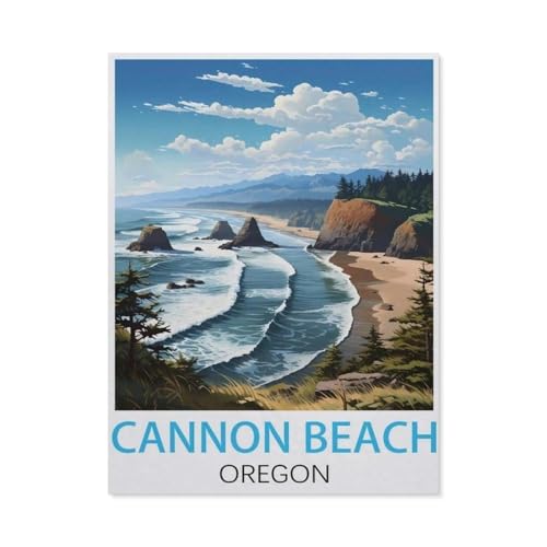 GSBRSNTS DIY Malen nach Zahlen,Cannon Beach Oregon Vintage-Reiseplakate,diy malen nach zahlen erwachsene landsch Mit Pinsel und Acrylfarbe Erwachsenenfarbe nach Zahlen Kits Kunst(20x30cm-N54 GSBRSNTS DIY Malen nach Zahlen,Cannon Beach Oregon Vintage-Reiseplakate,diy malen nach zahlen erwachsene landsch Mit Pinsel und Acrylfarbe Erwachsenenfarbe nach Zahlen Kits Kunst(20x30cm-N54 von GSBRSNTS