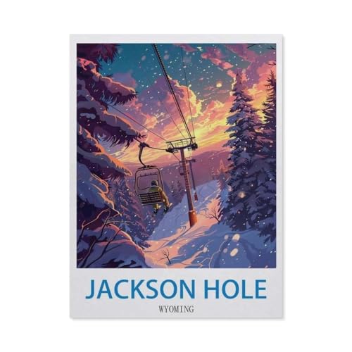 GSBRSNTS DIY Malen nach Zahlen，Jackson Hole, Wyoming，diy malen nach zahlen erwachsene landsch Mit Pinsel und Acrylfarbe Erwachsenenfarbe nach Zahlen Kits Kunst（40x50cm） 15.7x19.6 Zoll-W94 von GSBRSNTS