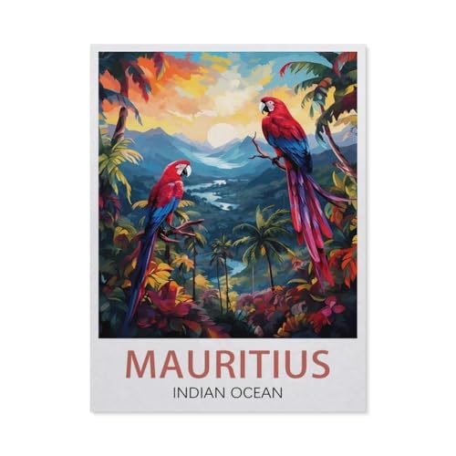 GSBRSNTS DIY Malen nach Zahlen，Mauritius, Indischer Ozean，diy malen nach zahlen erwachsene landsch Mit Pinsel und Acrylfarbe Erwachsenenfarbe nach Zahlen Kits Kunst（30x40cm） 11.8x15.7 Zoll-V74 von GSBRSNTS