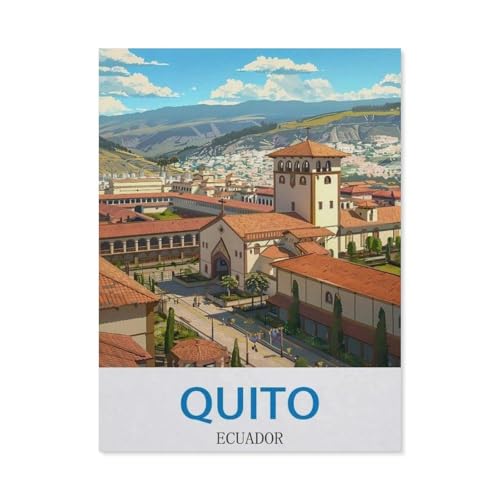 GSBRSNTS DIY Malen nach Zahlen，Quito, Ecuador，diy malen nach zahlen erwachsene landsch Mit Pinsel und Acrylfarbe Erwachsenenfarbe nach Zahlen Kits Kunst(50x60cm-O34 von GSBRSNTS