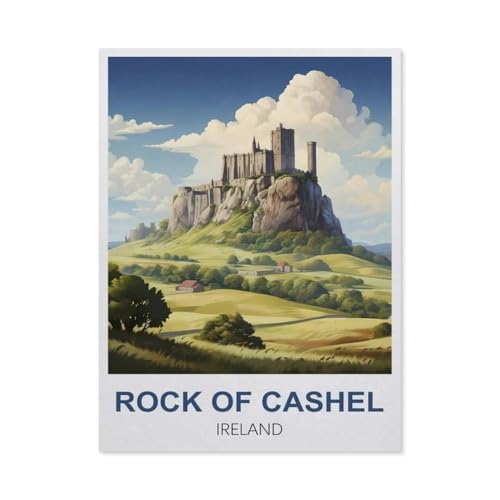 GSBRSNTS DIY Malen nach Zahlen，Rock of Cashel, Irland，diy malen nach zahlen erwachsene landsch Mit Pinsel und Acrylfarbe Erwachsenenfarbe nach Zahlen Kits Kunst（50x60cm） 19.6x23.6 Zoll-R14 von GSBRSNTS