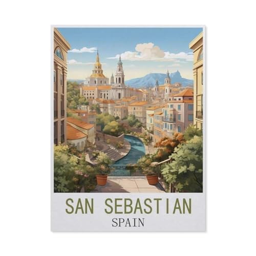 GSBRSNTS DIY Malen nach Zahlen,San Sebastian Spanien Vintage-Reiseplakate,diy malen nach zahlen erwachsene landsch Mit Pinsel und Acrylfarbe Erwachsenenfarbe nach Zahlen Kits Kunst(20x30cm-N34 GSBRSNTS DIY Malen nach Zahlen,San Sebastian Spanien Vintage-Reiseplakate,diy malen nach zahlen erwachsene landsch Mit Pinsel und Acrylfarbe Erwachsenenfarbe nach Zahlen Kits Kunst(20x30cm-N34 von GSBRSNTS