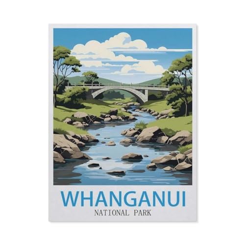 GSBRSNTS DIY Malen nach Zahlen，Whanganui Nationalpark，diy malen nach zahlen erwachsene landsch Mit Pinsel und Acrylfarbe Erwachsenenfarbe nach Zahlen Kits Kunst（40x50cm） 15.7x19.6 Zoll-W54 von GSBRSNTS