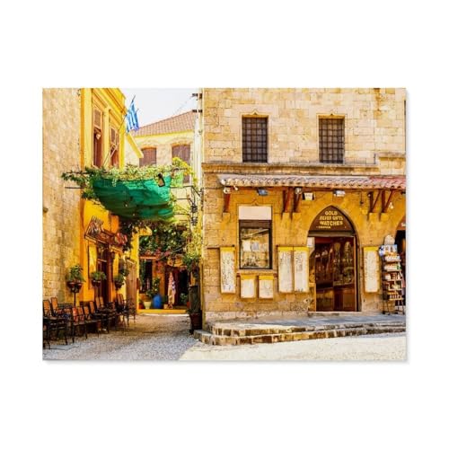 GSBRSNTS Diamond 5D DIY Diamond Painting，Altstadt Rhodos Stadt，3D-Stickerei Kreuzstich-Mosaik-Malerei-Dekor(30 x 40 cm/11.81 x 15.74 Zoll)-G16 von GSBRSNTS