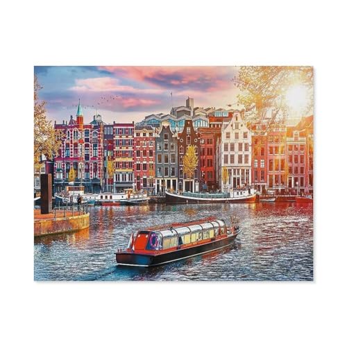 GSBRSNTS Diamond 5D DIY Diamond Painting，Amsterdam,Niederlande，3D-Stickerei Kreuzstich-Mosaik-Malerei-Dekor(30 x 40 cm/11.81 x 15.74 Zoll)-D76 von GSBRSNTS