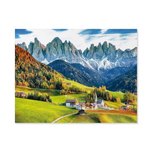 GSBRSNTS Diamond 5D DIY Diamond Painting，Herbst in den Dolomiten，3D-Stickerei Kreuzstich-Mosaik-Malerei-Dekor(30 x 40 cm/11.81 x 15.74 Zoll)-B56 von GSBRSNTS