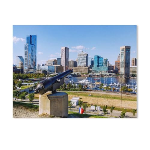 GSBRSNTS Diamond 5D DIY Diamond Painting，Inner Harbor with Historic Ships and World Trade Center – Baltimore, Maryland，3D-Stickerei Kreuzstich-Mosaik-Malerei-Dekor(30 x 40 cm/11.81 x 15.74 Zoll)-Y56 von GSBRSNTS