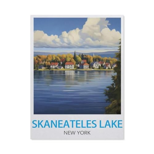 GSBRSNTS Diamond 5D DIY Diamond Painting，Skaneateles See, New York，3D-Stickerei Kreuzstich-Mosaik-Malerei-Dekor(40 x 50 cm/15.74 x 19.68 Zoll)-V36 von GSBRSNTS
