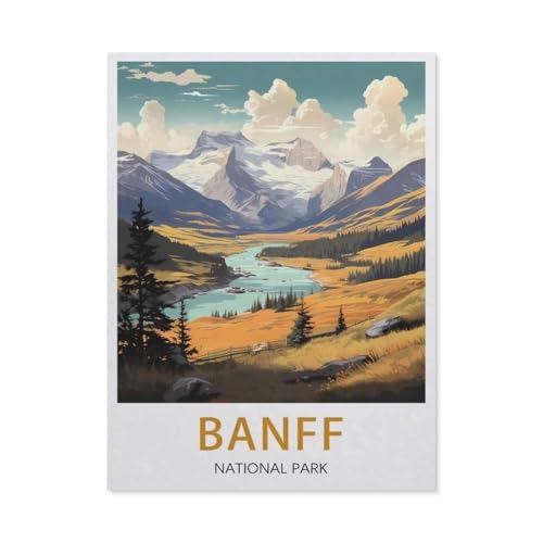 GSBRSNTS Diamond Painting，Banff Nationalpark，Crystal Embroidery Beads 5D Full Round Cross Stitch Kit Handwork Mosaic(40 x 50 cm/15.74 x 19.68 Zoll)-V71 von GSBRSNTS
