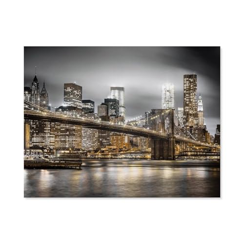 GSBRSNTS Diamond Painting，New York Skyline，Diamant Malerei Kunst Stickerei Kreuzstich Bilder Geschenk Wanddekoration(50 x 60 cm/19.68 x 23.62 Zoll)-C90 von GSBRSNTS