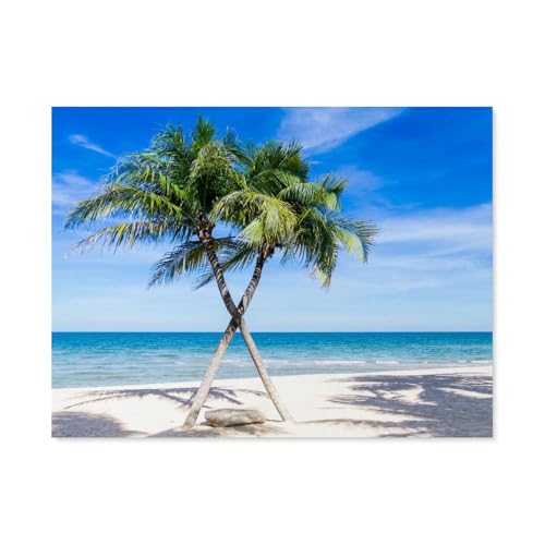 GSBRSNTS Diamond Painting，Palmen am Strand，Diamant Malerei Kunst Stickerei Kreuzstich Bilder Geschenk Wanddekoration（30 x 40 cm/11.81 x 15.74 Zoll）-Q7 von GSBRSNTS