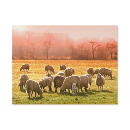 GSBRSNTS Diamond Painting，Schafherde in der Sonne，DIY 5d Diamant Painting Bilder, Diamant malerei Kits Malen nach Zahlen Wohnzimmer Bilder für die Inneneinrichtung（40 x 50 cm/15.74 x 19.68 Zoll）-J38 von GSBRSNTS