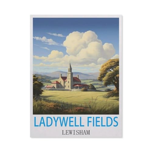 GSBRSNTS Ladywell Fields, Lewisham, England，Diamant-Malerei-Sets für Erwachsene – 5D-Diamant-Malerei-Kit, Vollbohrer Diamant-Kunst-Kits für Zuhause Wanddekoration(30 x 40 cm/11.81 x 15.74 Zoll-S1 von GSBRSNTS