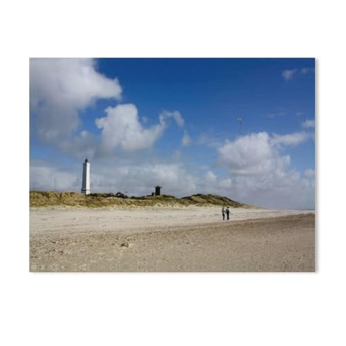 GSBRSNTS Leuchtturm an Dänemarks westlichstem Punkt，Malen nach Zahlen Set für Erwachsene Kinder Anfänger selber auf Leinwand malen nach Zahlen zur Heimdekoration（30x40cm） 11.8x15.7 Zoll-AC20 von GSBRSNTS