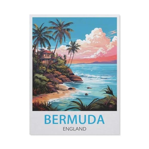GSBRSNTS Malen Nach Zahlen Erwachsene，Bermuda, England，Malen Nach Zahlen Mit Pinseln und Acrylfarbe,DIY Set Basteln Erwachsene mit Pinseln und Acrylfarben für Home Decor（50x60cm） 19.6x23.6 Zoll-T87 von GSBRSNTS