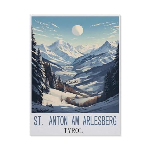 GSBRSNTS Malen Nach Zahlen Erwachsene,St. Anton am Arlberg, Tirol,Malen Nach Zahlen Mit Pinseln und Acrylfarbe,DIY Set Basteln Erwachsene mit Pinseln und Acrylfarben für Home Decor(40x50cm-M47 GSBRSNTS Malen Nach Zahlen Erwachsene,St. Anton am Arlberg, Tirol,Malen Nach Zahlen Mit Pinseln und Acrylfarbe,DIY Set Basteln Erwachsene mit Pinseln und Acrylfarben für Home Decor(40x50cm-M47 von GSBRSNTS