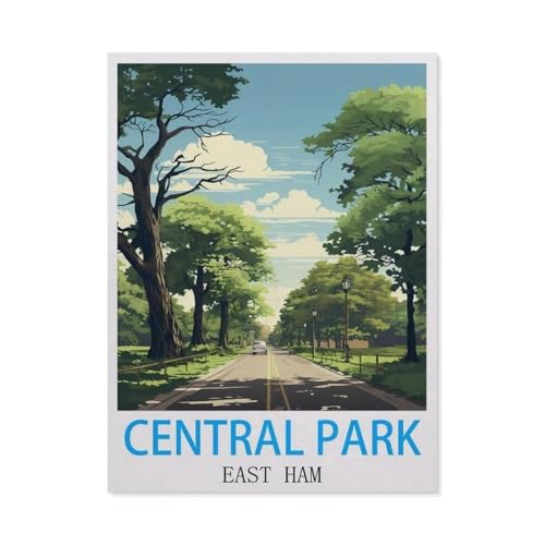 GSBRSNTS Malen nach Zahlen，Central Park, East Ham, England，diy malen nach zahlen erwachsene landsch Mit Pinsel und Acrylfarbe Kits Theme Digital Home Wall Artwork（50x60cm） 19.6x23.6 Zoll-S6 von GSBRSNTS