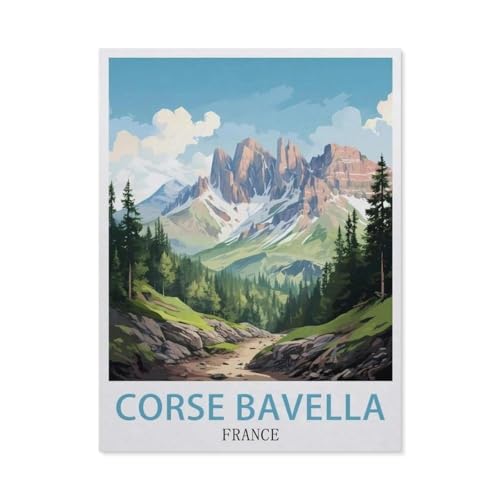 GSBRSNTS Malen nach Zahlen，Corse Bavella, Frankreich，diy malen nach zahlen erwachsene landsch Mit Pinsel und Acrylfarbe Kits Theme Digital Home Wall Artwork（50x60cm） 19.6x23.6 Zoll-R66 von GSBRSNTS