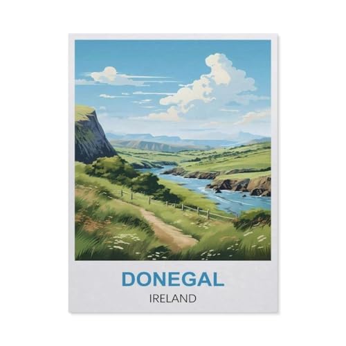 GSBRSNTS Malen nach Zahlen，Donegal, Irland，diy malen nach zahlen erwachsene landsch Mit Pinsel und Acrylfarbe Kits Theme Digital Home Wall Artwork（50x60cm） 19.6x23.6 Zoll-S46 von GSBRSNTS