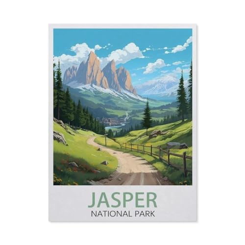 GSBRSNTS Malen nach Zahlen，Jasper Nationalpark，diy malen nach zahlen erwachsene landsch Mit Pinsel und Acrylfarbe Kits Theme Digital Home Wall Artwork（40x50cm） 15.7x19.6 Zoll-W86 von GSBRSNTS