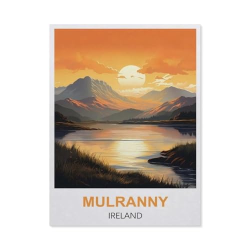 GSBRSNTS Malen nach Zahlen，Mulranny, Irland，diy malen nach zahlen erwachsene landsch Mit Pinsel und Acrylfarbe Kits Theme Digital Home Wall Artwork（50x60cm） 19.6x23.6 Zoll-Q66 von GSBRSNTS