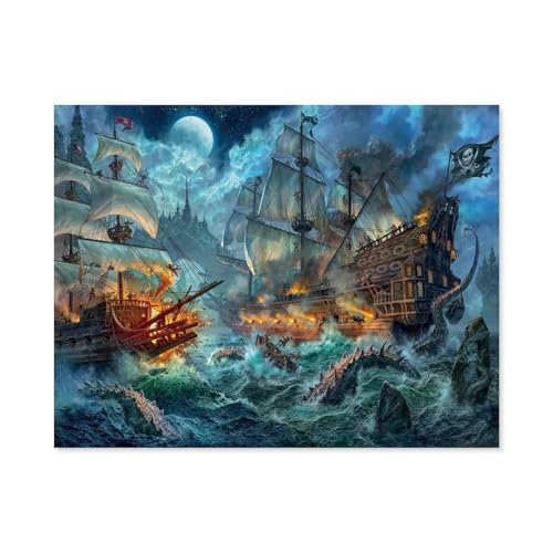 GSBRSNTS Malen nach Zahlen,Pirates Battle,Kit für Erwachsene Kinder Anfänger DIY Leinwand Malen nach Zahlen für Kein Rahmen(40x50cm-C24 GSBRSNTS Malen nach Zahlen,Pirates Battle,Kit für Erwachsene Kinder Anfänger DIY Leinwand Malen nach Zahlen für Kein Rahmen(40x50cm-C24 von GSBRSNTS