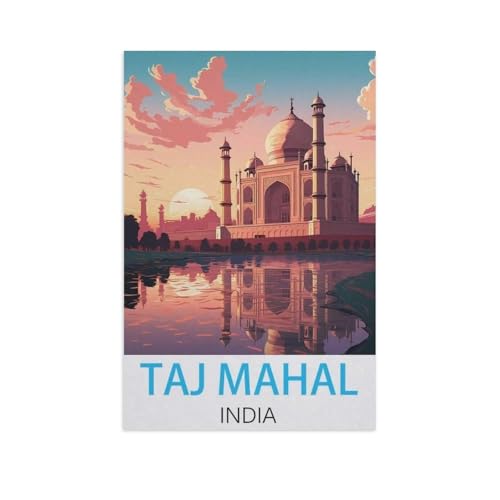 GSBRSNTS Malen nach Zahlen Kits，Taj Mahal, Indien，DIY Acrylmalerei nach Zahlen für Kinder & Erwachsene & Anfänger（30x40cm） 11.8x15.7 Zoll-AL92 von GSBRSNTS