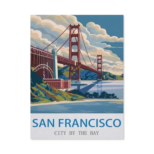 GSBRSNTS Malen nach Zahlen Kits für Erwachsene und Kinder,San Francisco, die Stadt am Bucht, Kalifornien,DIY Digitales Ölgemälde Geschenk-Kits Vorgedruckte Leinwand Kunst Dekoration(30x40cm-O11 GSBRSNTS Malen nach Zahlen Kits für Erwachsene und Kinder,San Francisco, die Stadt am Bucht, Kalifornien,DIY Digitales Ölgemälde Geschenk-Kits Vorgedruckte Leinwand Kunst Dekoration(30x40cm-O11 von GSBRSNTS