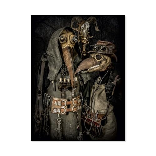 GSBRSNTS Steampunk Pest-Doktoren，Full Round Diamond 5D DIY Diamond Painting 3D Stickerei Kreuzstich Mosaik Gemälde Dekor（50 x 60 cm/19.68 x 23.62 Zoll）-AD82 von GSBRSNTS