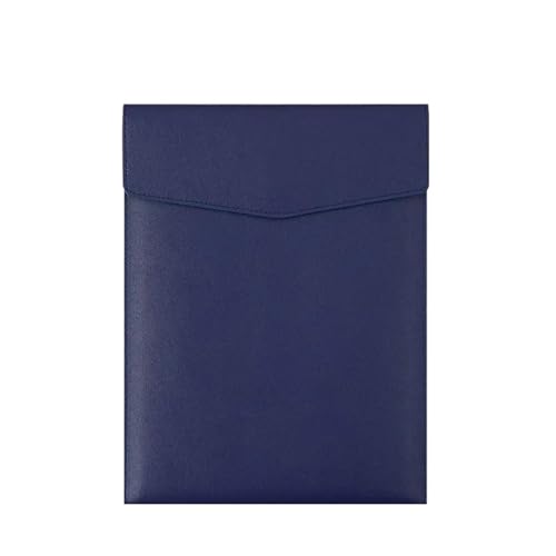 A4-Aktenordner aus Kunstleder, einfache Dokumententasche mit großer Kapazität, modische Aktentasche, Daten, Verträge, Rechnungen, Büropapier-Organizer(Blue) von GSCLZ