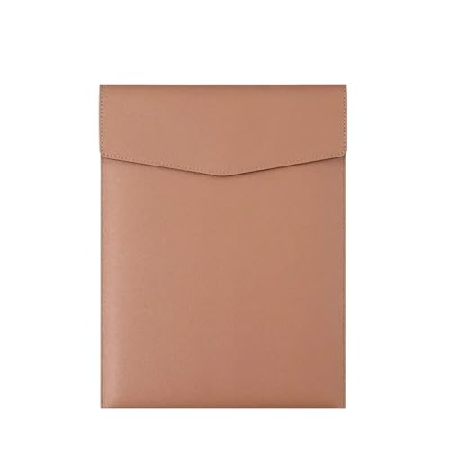 A4-Aktenordner aus Kunstleder, einfache Dokumententasche mit großer Kapazität, modische Aktentasche, Daten, Verträge, Rechnungen, Büropapier-Organizer(Brown) von GSCLZ