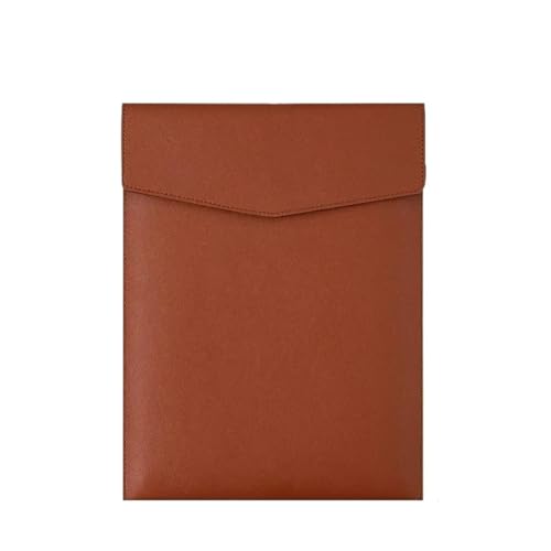 A4-Aktenordner aus Kunstleder, einfache Dokumententasche mit großer Kapazität, modische Aktentasche, Daten, Verträge, Rechnungen, Büropapier-Organizer(Dark brown) von GSCLZ