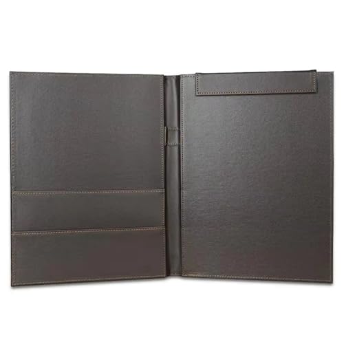 A4 PU Leder Planer Notebook Ringbuch Datei Ordner Portfolio Büro Schule for Dokumente Papier Schreibtafel(Brown A) von GSCLZ
