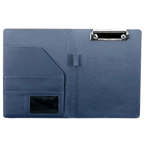A5-Aktentaschen aus PU-Leder, Ordner, Klemmbrett, Schulbedarf und kommerzielles Büro(Blue) von GSCLZ