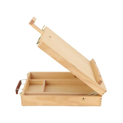 Desktop-Kunst-Staffelei, Holzstruktur, Gummifüße, tragbar, Tisch-Skizzenbox, Malerei for Studenten, Künstler Desktop-Kunst-Staffelei, Holzstruktur, Gummifüße, tragbar, Tisch-Skizzenbox, Malerei for Studenten, Künstler von GSCLZ