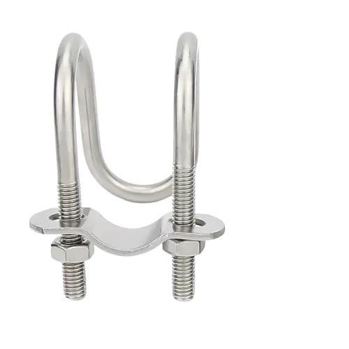 Doppelte U-förmige Klemme aus Edelstahl 304/U-förmige Schraube/U-förmige Kreuzschraube/Spezialförmige Rohrklemme/Für Aquakultur(1set M8x20x20) von GSCLZ