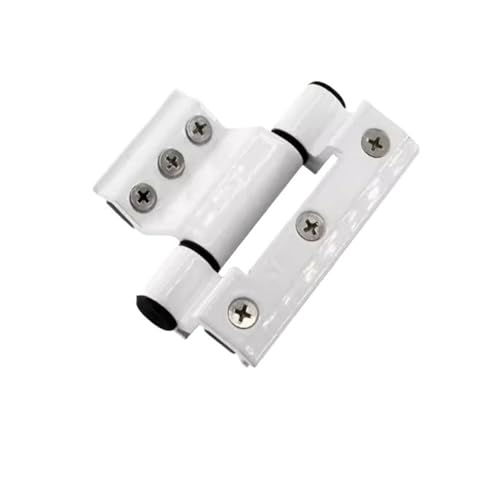 GSCLZ Fensterscharnier 1 Stück Tür- und Fensterscharnier aus Aluminiumlegierung, gebrochene Brücke, Wärmedämmung, Flache, offene Fensterscharniere, zusammenklappbare, verdickte Scharniere(White-90mm) von GSCLZ